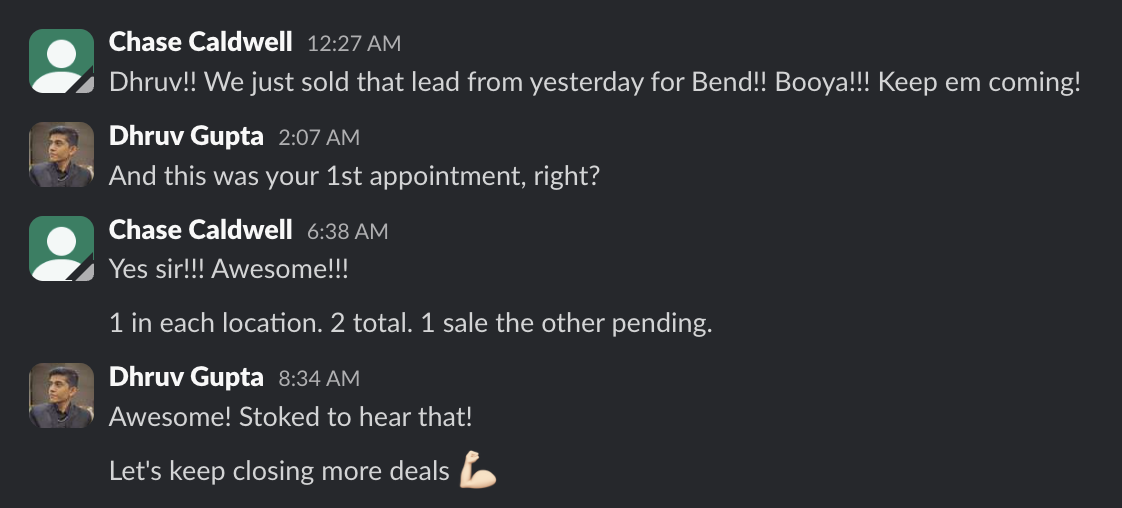 Client text message testimonial 1