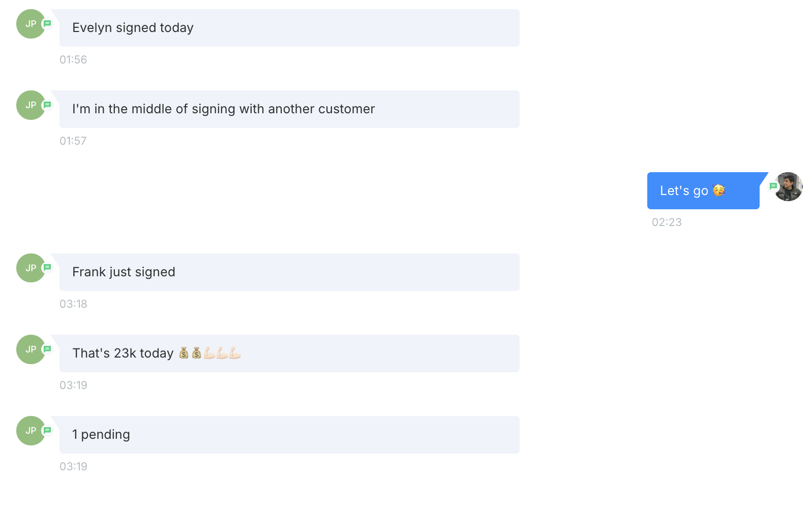 Client text message testimonial 5