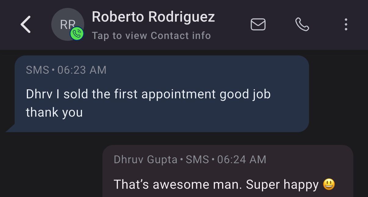 Client text message testimonial 9